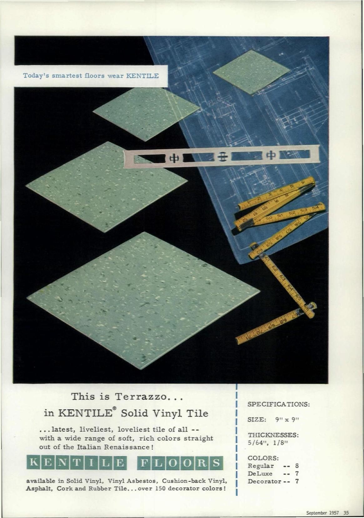 Pubblicità Kentile Floors su Progressive Architecture