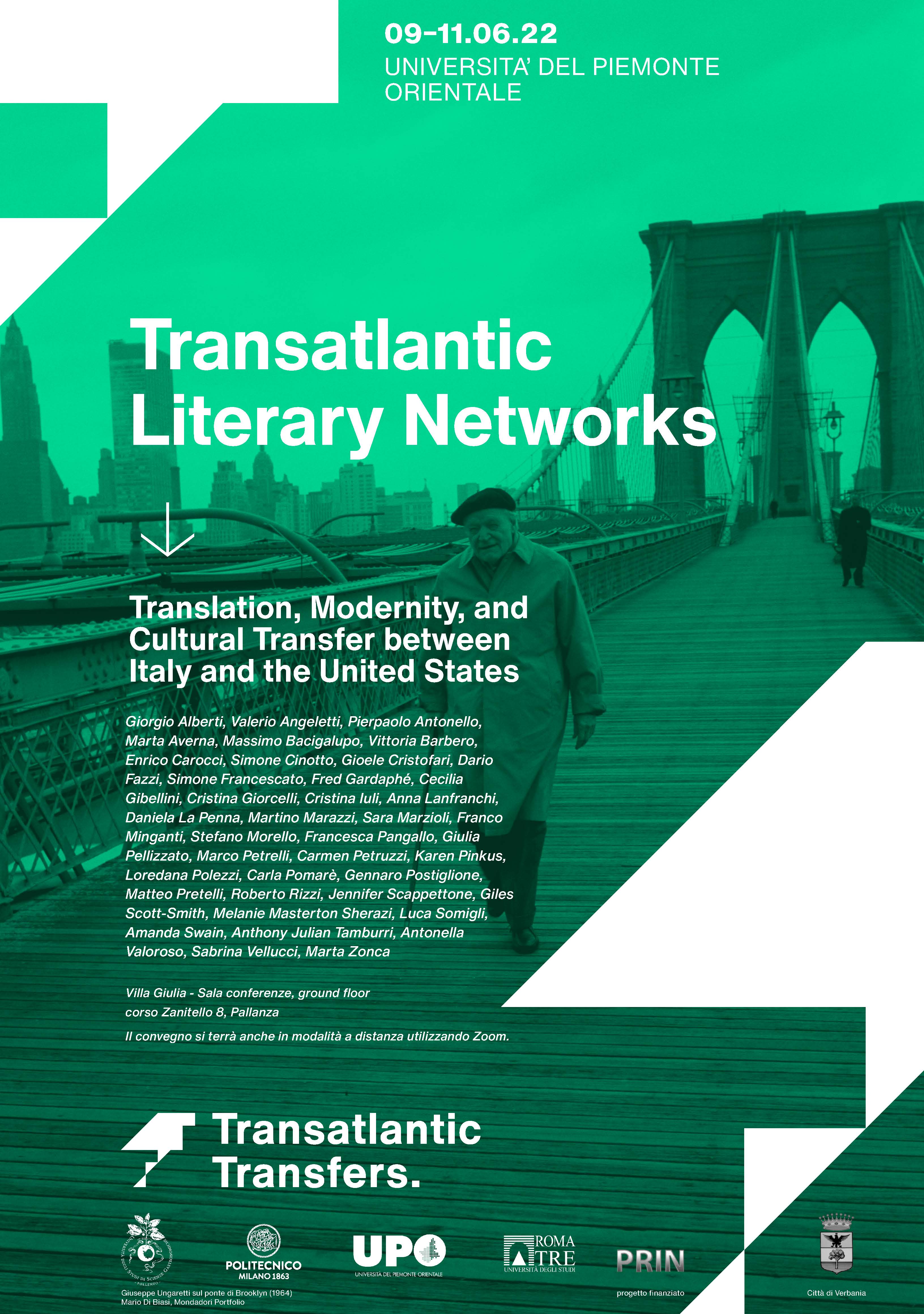 Transatlantic literary networks 1949-1972. Translation, modernity, and cultural transfer between Italy and the United States